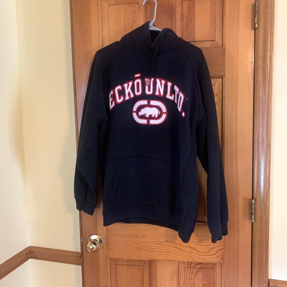 ECHO UNLTD Hoodie Black/Red/White Size Large